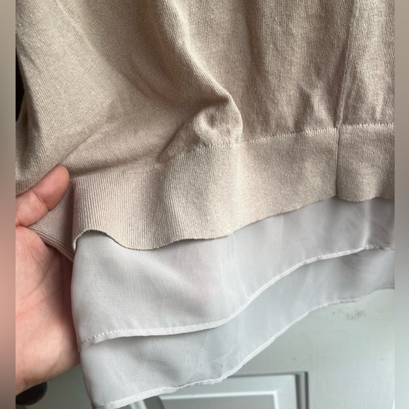 All Saints Women's Sweater in Light Pink and Cream - Picture 3 of 6